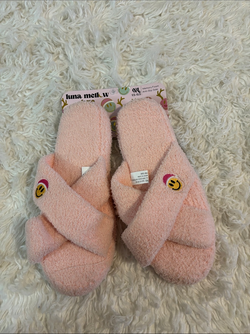 Pink Cozy Crisscross Women's Slippers